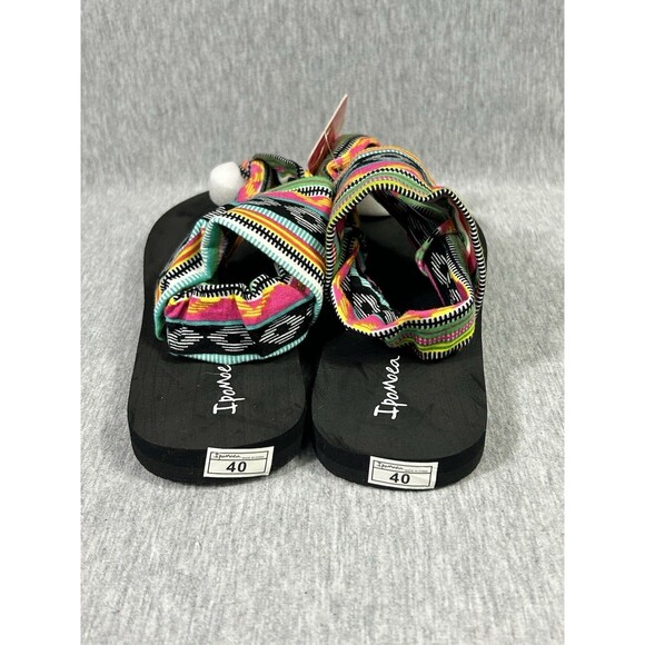 Ipomoea Women Yoga Flip Flops Stretch Shoes Walking Sling/40/US 9/Multicolored - Picture 6 of 9